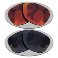 Fire Red Grey Black Anti-Scratch Replacement Lenses For-Rondo BMD005 Polarized