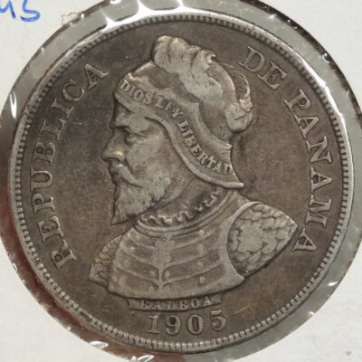 Panama 1905 50 Centesimos, Very Fine+, Original & Problem Free, Scarce  0904-89