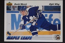Daniel Marois Maple Leafs Autograph 1991/92 Upper Deck #331 Hockey Card JSA 16H