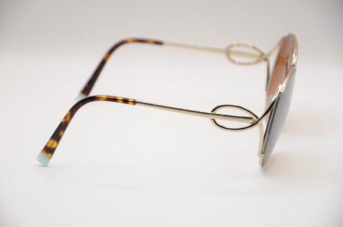 TIFFANY TF 3065 ROUND SUNGLASSES *FRAMES ONLY* 6021/3B GOLD 56-18-135 USED* - Picture 4 of 5