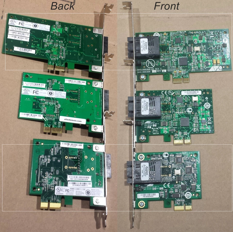 (20x) AT2711FX/SC Allied Telesyn 100FX LAN NIC FO Fiber Optic PCI-e Card Telesis - Image 4 of 4
