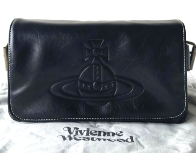 Vivienne Westwood Accord Shoulder Bag Crossbody Black Orb