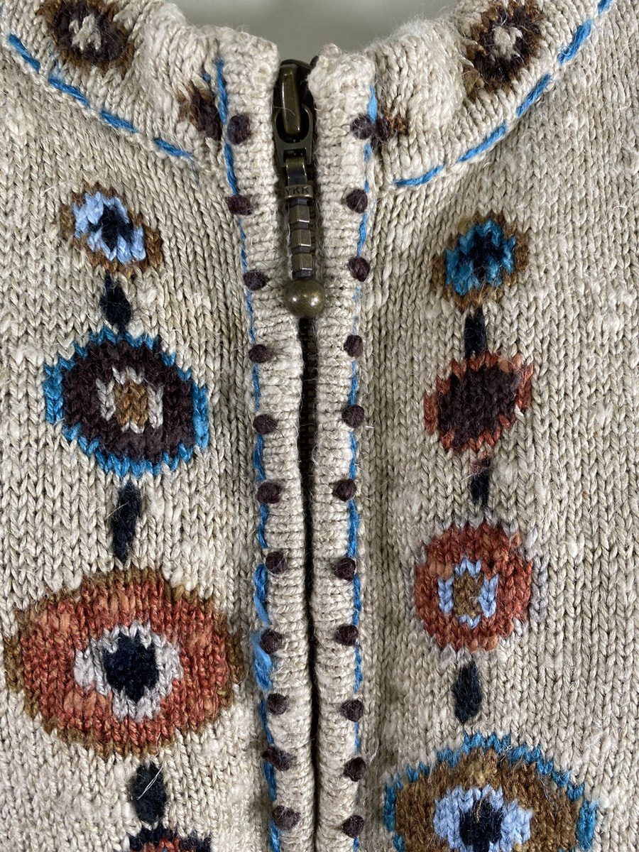 VTG '03 Icelandic Design Light Brown Linen Blend Full Zip VTG '03 Icelandic Design Light Brown Linen Blend Full Zip