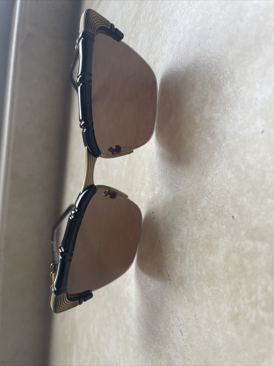 gucci gg0660s shiny black antique endura gold injection