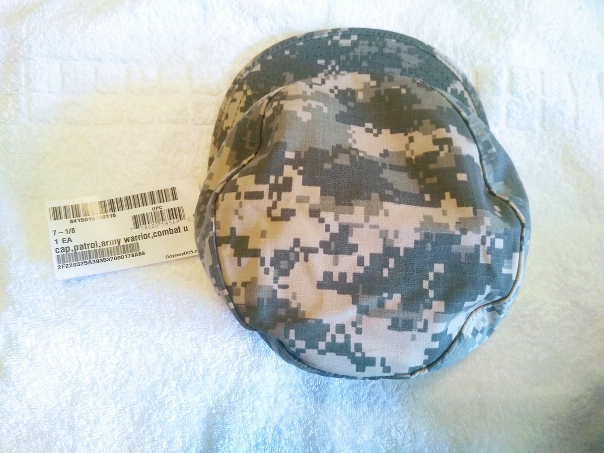 US Army Size 7 1/8 Patrol Cap Hat Digital Camouflage Camo Ripstop