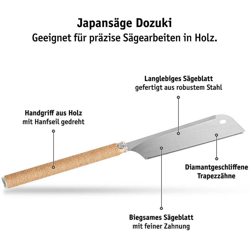 WALTER Japansägen Set 2-teilig Ryoba & Dozuki Sägeblattlänge 25 & 27cm - Bild 4 von 4