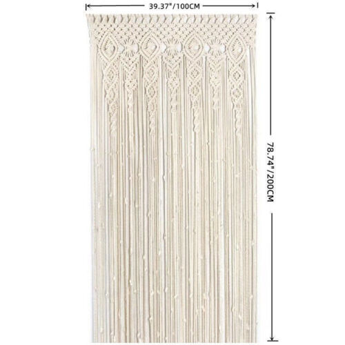 Heavy Duty Macrame Curtain Boho Woven Wall Hanging Window Doorway Wedding Decor - Picture 2 of 9