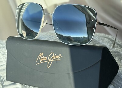 Maui Jim Triton MJ 546 17 Titanium Silver Frame + Grey Polarized Sunglasses