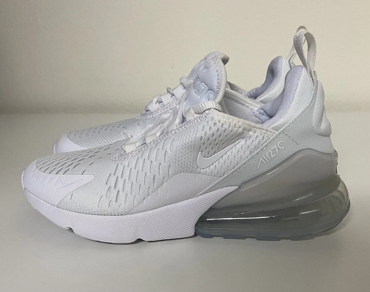 Nike Air Max 270 GS Youth Sz 7Y Women s Sz 8.5 White Silver
