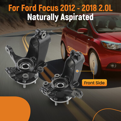 2pcs Front L+R Steering Knuckle Wheel Hub Bearing For Ford Focus 2012-2018 2L 2pcs Front L+R Steering Knuckle Wheel Hub Bearing For Ford Focus 2012-2018 2L