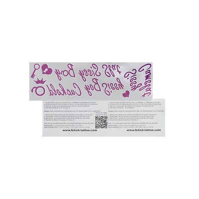 1 x Sissy Tattoo Karte - Schriftzüge und Symbole - Kinky Fetisch Tattoo (1)