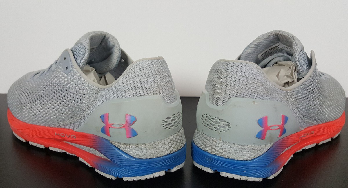 UNDER ARMOUR HOVR SONIC 4 MENS RUNNING SHOES GREY BLUE RED 