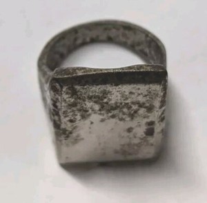 ORIGINAL 1950s Mexican Ring -Blank - Size 9 - Hipster Rockabilly Biker