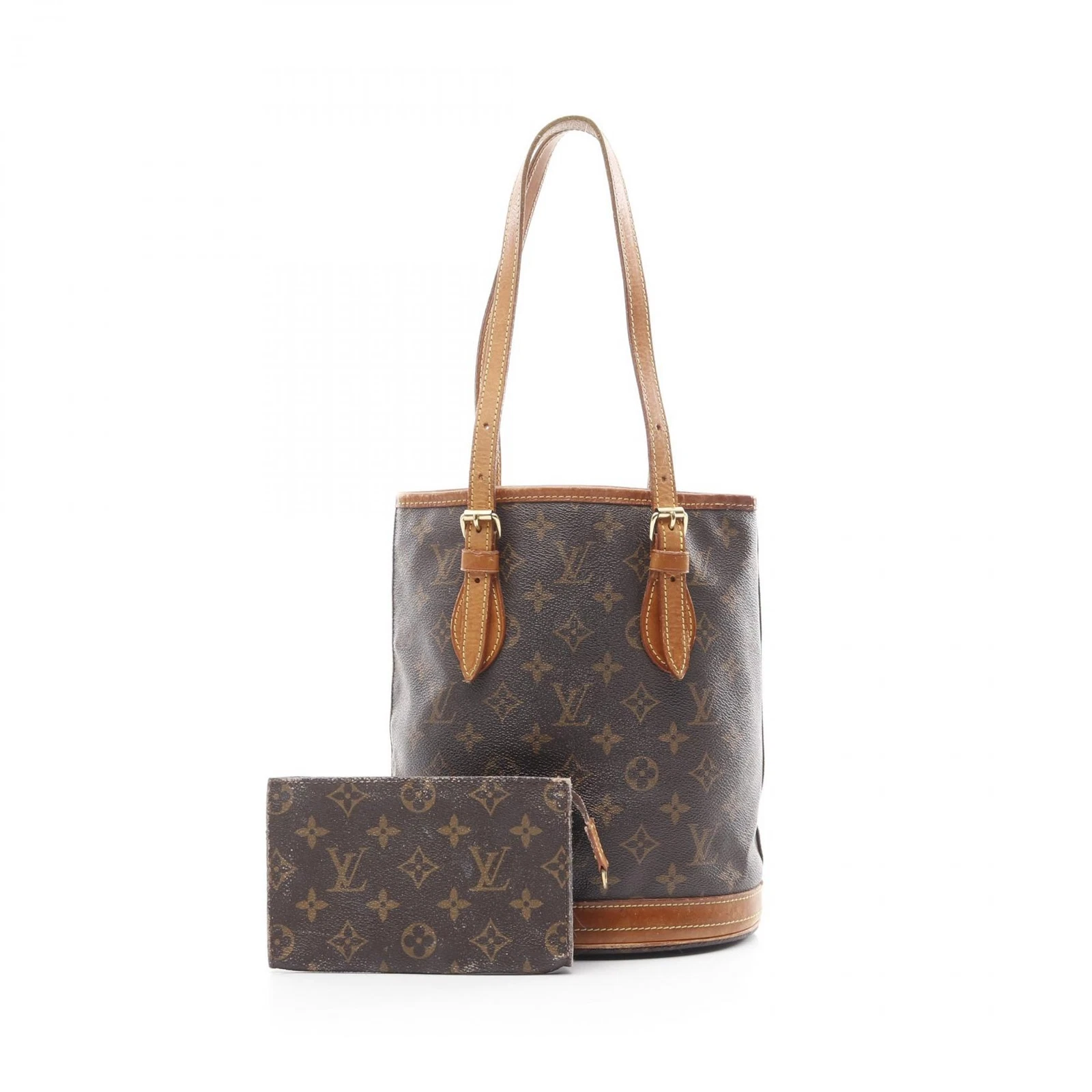 LOUIS VUITTON（LV） Borsa a mano LOUIS VUITTON secchiello PM tracolla M42238 monogramma marrone usata donna
