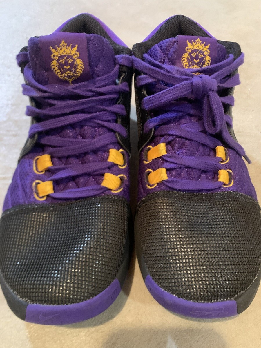 Nike LBJ シューズ 紫/黒/金 Size 8-Nike LeBron Witness 8 Lakers Colorway Deadstock Shoes