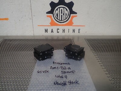 Heinemann AM1-B2-A Circuit Breakers 50A 65VDC Trip 62.5A New (Lot of 4)