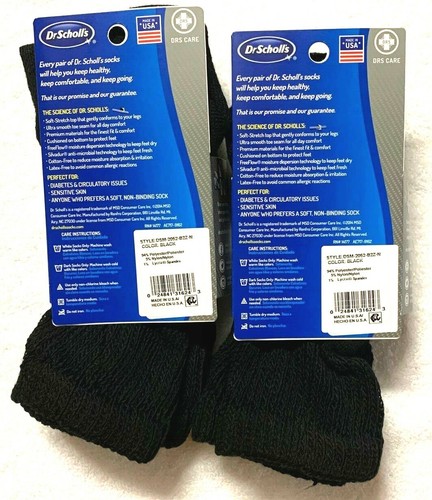 4 Pair Dr. Scholl's Diabetic & Circulatory Ankle Socks "COMFORT & RELIEF" - Picture 6 of 7