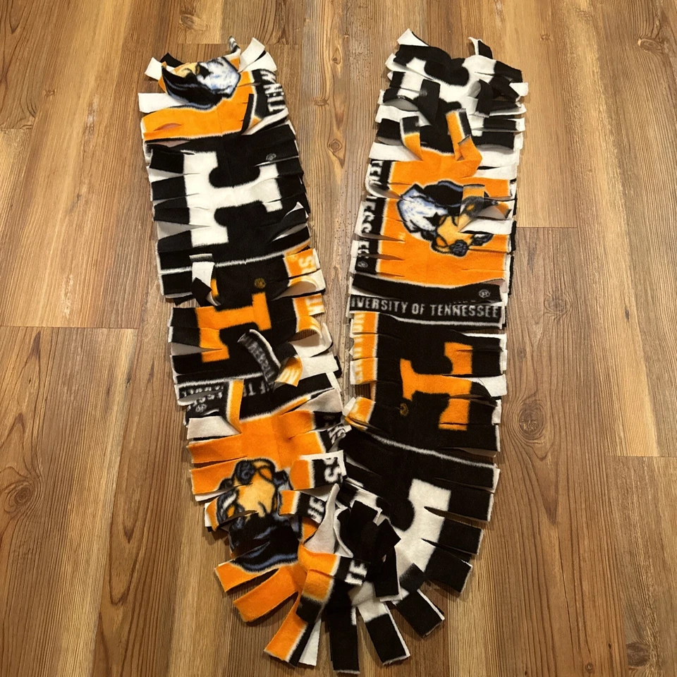 Зимний шарф ручной работы TN VOL Tennessee Volunteers черный оранжевый и серый (7) - Изображение 3 из 3