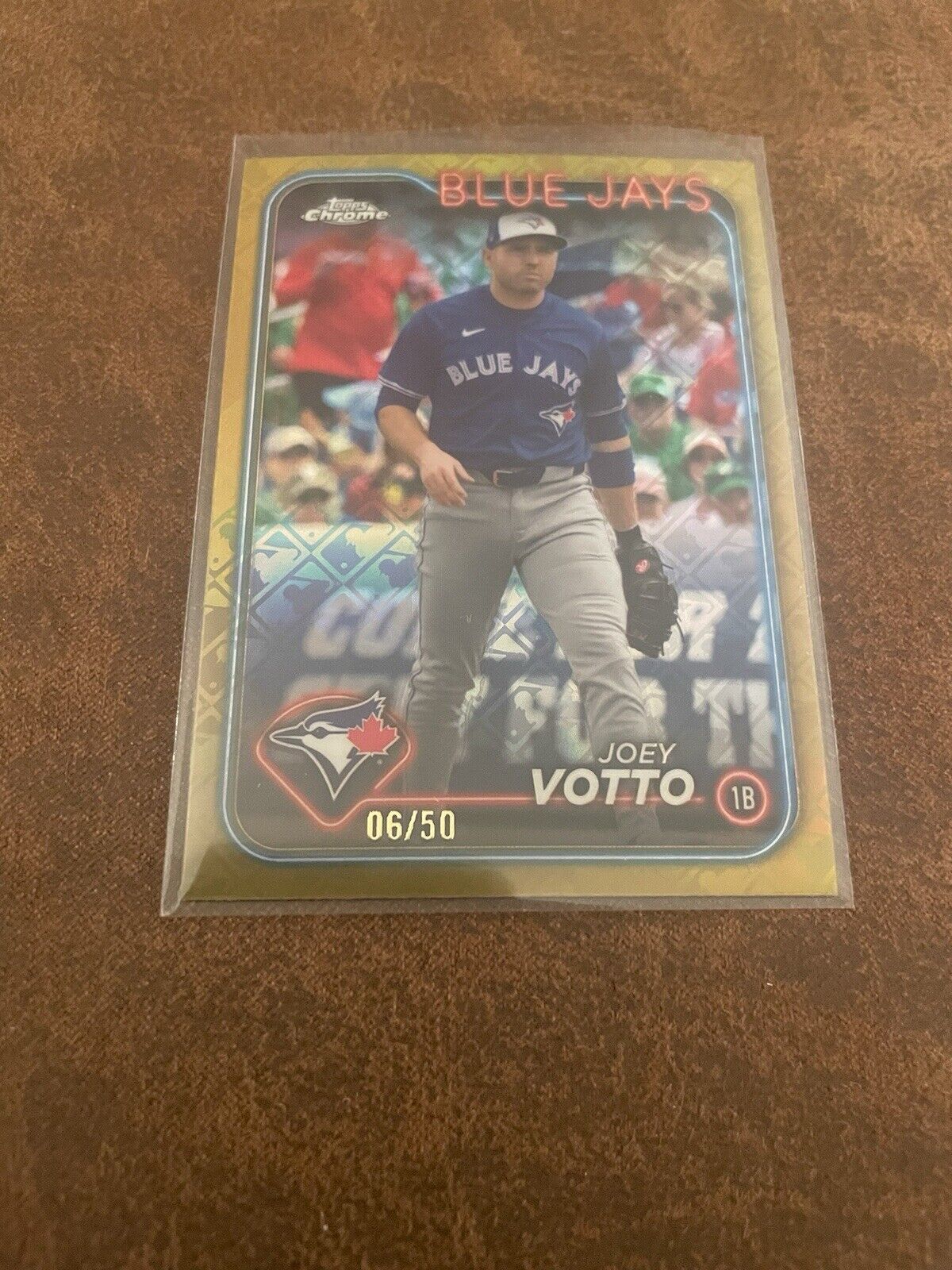2024 topps chrome logofractor Joey Votto Gold /50 Toronto Blue Jays