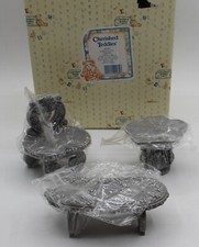 VINTAGE 1996 ENESCO CHERISHED TEDDIES GARDEN FURNITURE FIGURES/SET 202967 W BOX