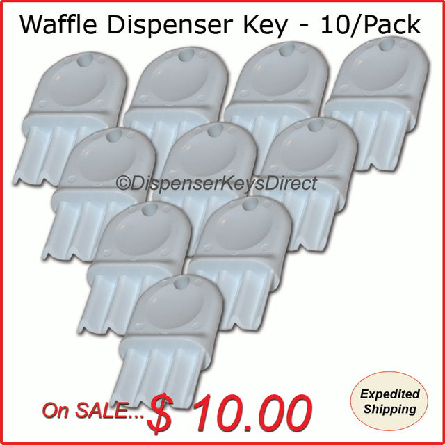 Universal "Waffle Key" for Paper Towel & Toilet Tissue Dispensers 10