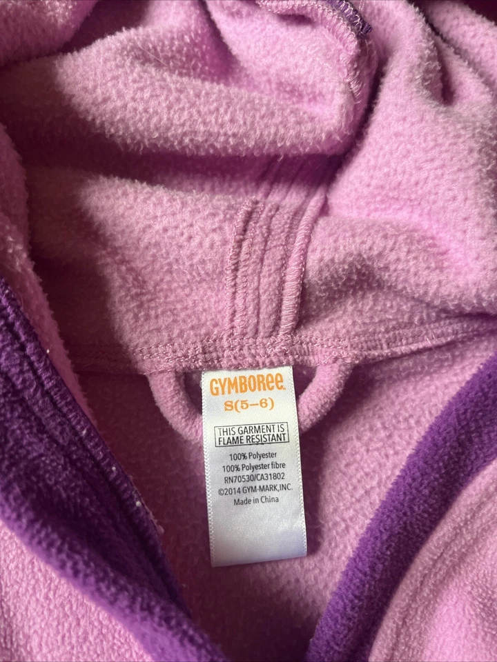 Cute Girl’s Robe, Gymboree, Size S(5-6), Pink And Purple, Used Condition - Imagem 2 de 3
