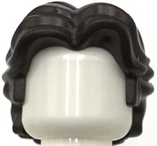 Lego New Dark Brown Minifigure Hair Short Wavy w/ Center Part