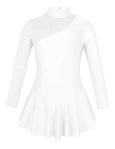 Girls Ice Skating Ballet Dance Leotard Dress Long Sleeves Ballerina Costume - Picture 34 of 76