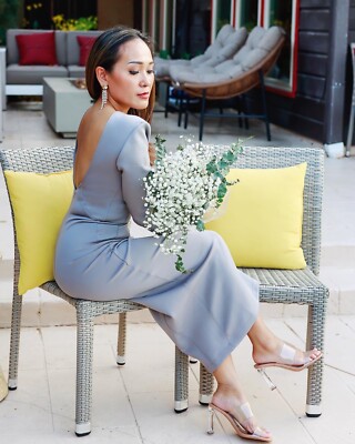 zara knit dress grey Rent Zara Metallic Crackled Knit Dress main image 0