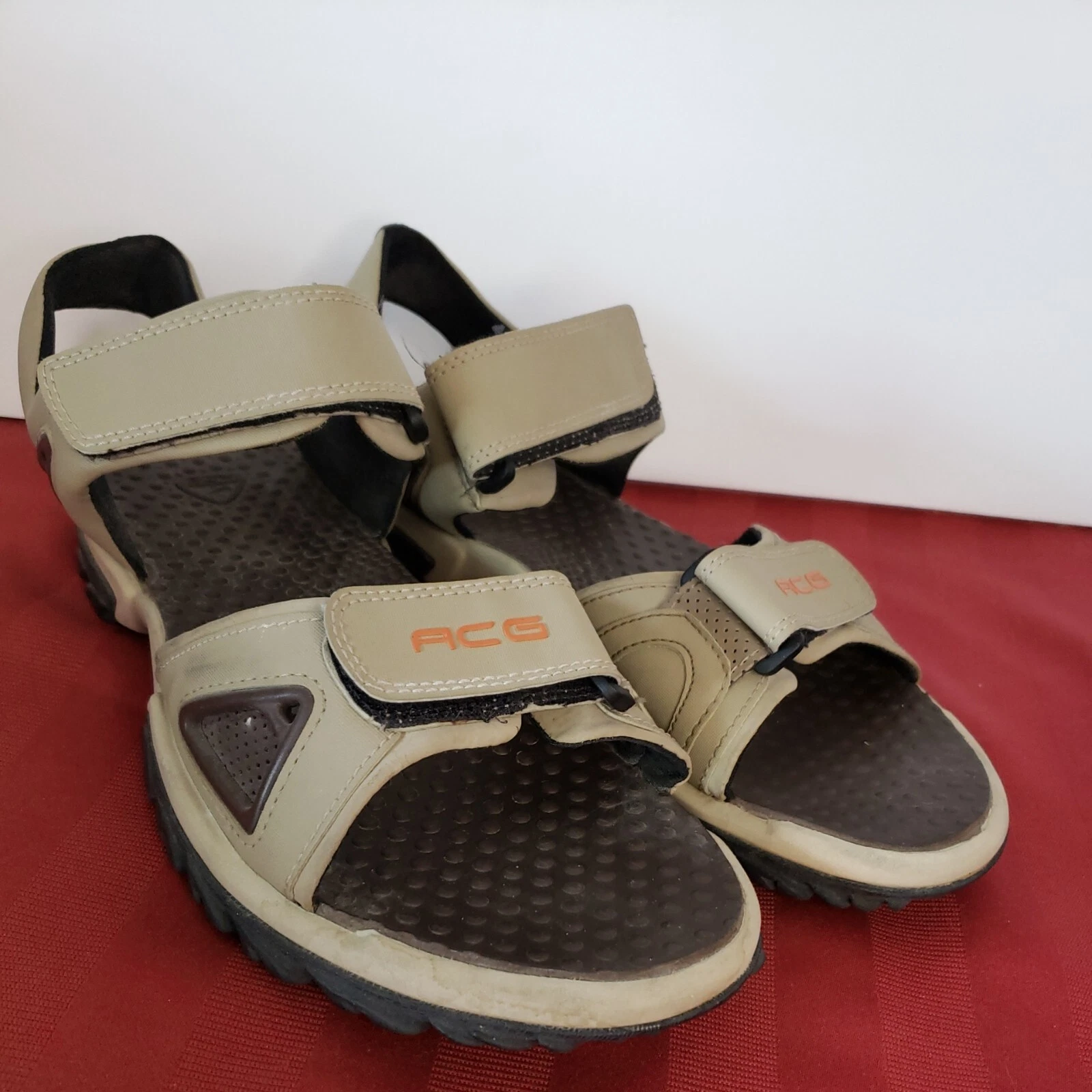 Sandali Nike ACG da uomo cinturino runner escursionismo bagnato asciutto marrone chiaro taglia us10 uk9