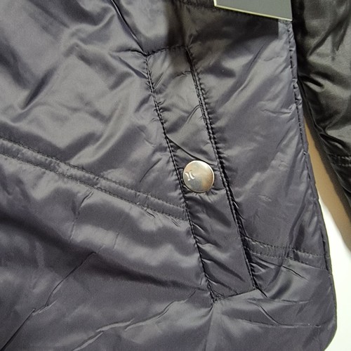 Hurley Chevron Chic Puffer Jacket Boy's M Black Navy - Picture 4 of 18