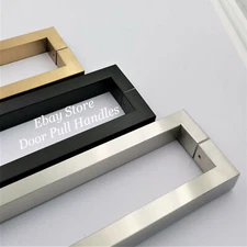 Door Pull Square Handle stainless steel Satin /Matte Black /Polished Gold Entry 
