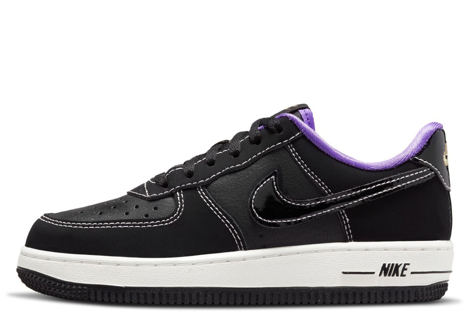 Кроссовки Nike Force 1 LV8 для маленьких детей, черные/Черно-серо-белые (DQ0301 001)