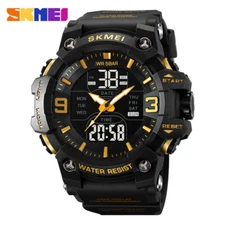 SKMEI Men Watch Military Sport Wristwatch Digital LED Quartz Watch Boy stopwatch