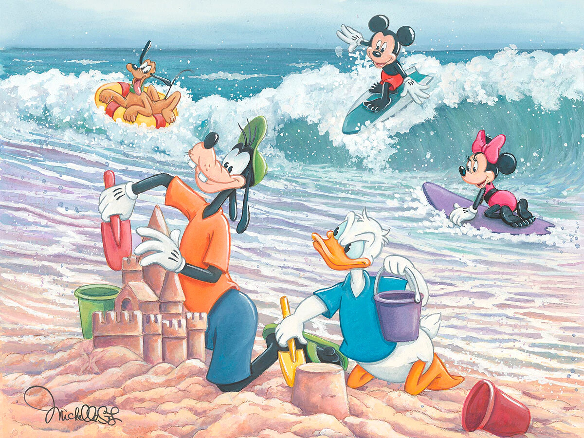 Mickey Mouse Disney Fine Art Michelle St. Laurent Signed Lt