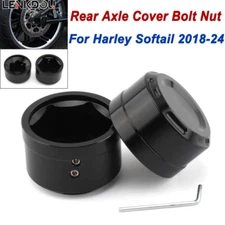 Motorcycle Rear Axle Cover Bolt Nut Caps For Harley Softail 2018-2024 2022 2023