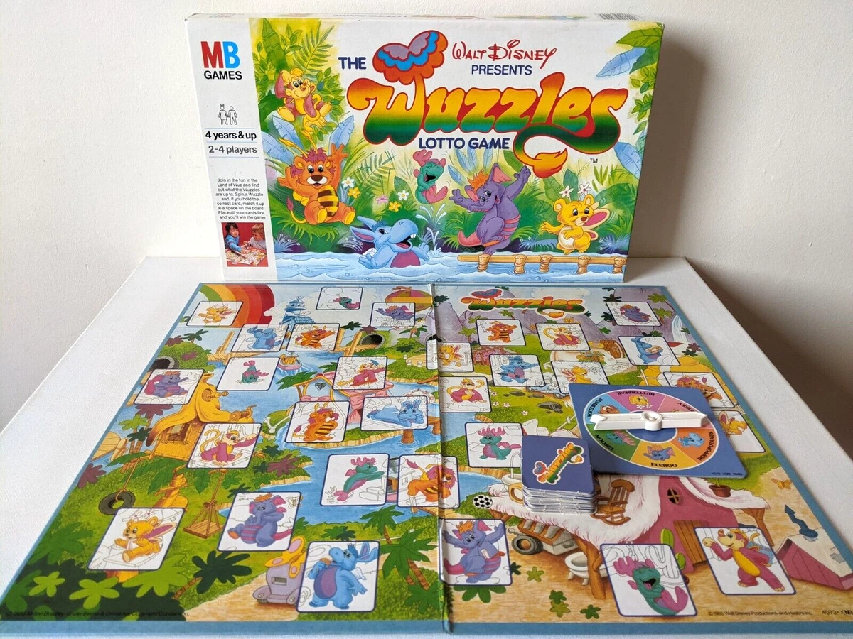 Vintage 80s MB Games Disney Wuzzles Lotto Board Game eBay