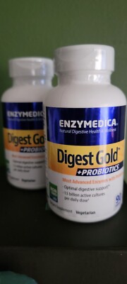 2 bottles, Enzymedica Digest Gold +Probiotics, 90 Caps Ea X 2  .12/26