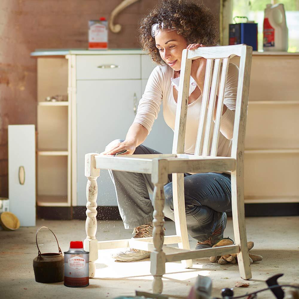 Boiled Linseed Oil Fast Drying Flaxseed Wood Treatment to Rejuvenate