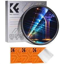 K F Concept 82mm Blue Streak Lens Filter Rotating Circular Anamorphic Lens-Op...