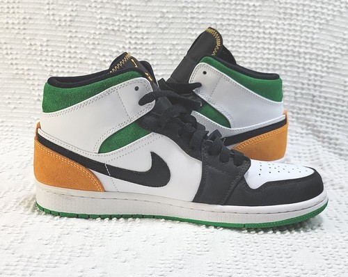 Nike Air Jordan 1 Mid AJ1 Oakland Verde Giallo 852542-101 Uomo US Taglia 8 - Foto 9 di 19