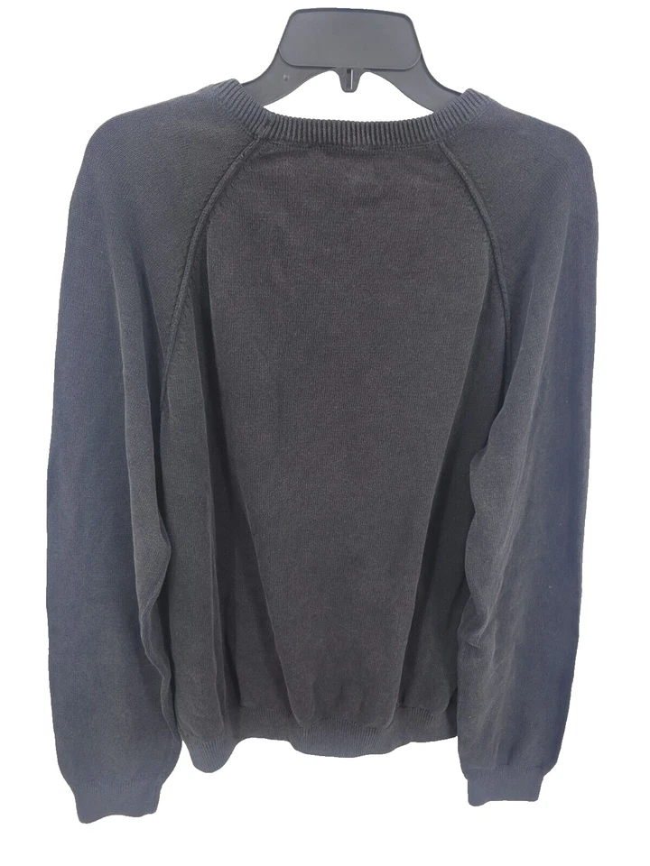 Paradise Collection Sweater Mens Medium Black Crew Neck Raglan Sleeve Pullover - Image 2 of 4