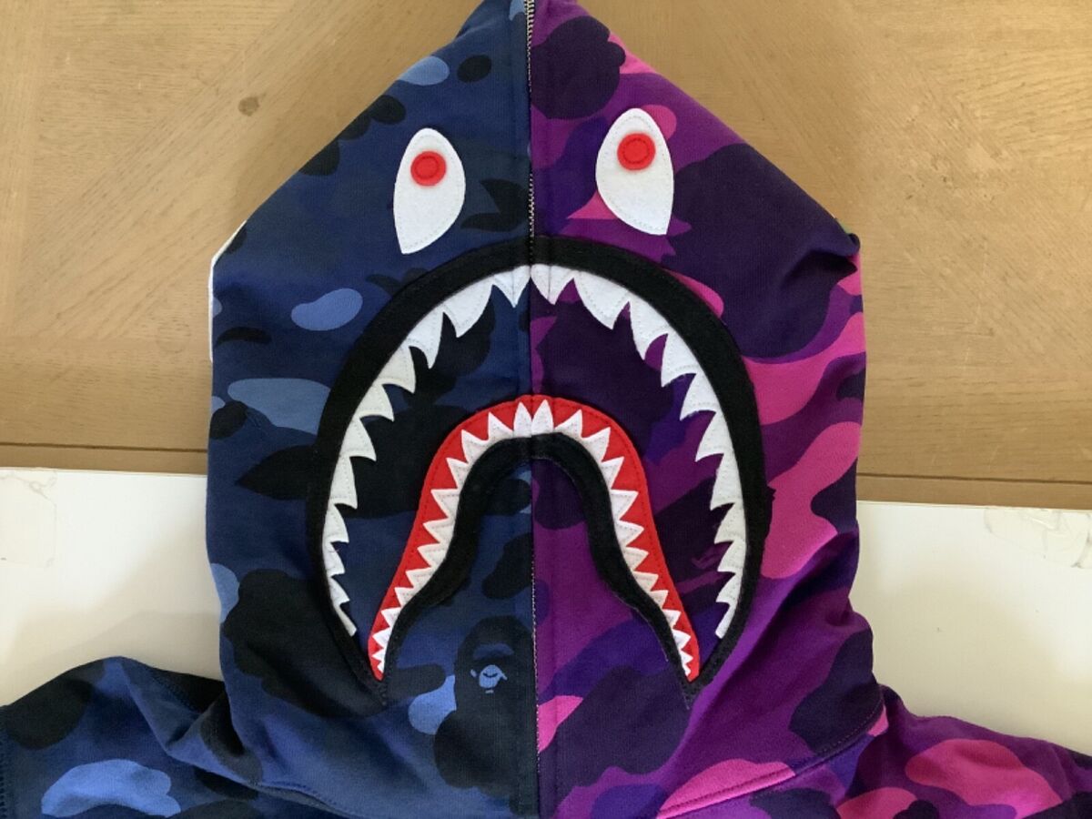 Authentic ape bape color camo separate shark full zip hoodie Authentic ape bape color camo separate shark full zip hoodie