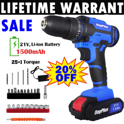 Professional 21v Cordless Drill Set Electric Power Drill Kit Set 26/ 29pcs Acces