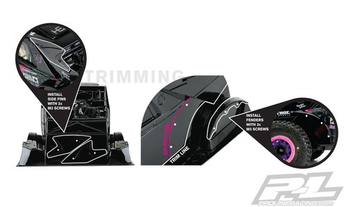 Pro-Line 3563-00 Megalodon Desert Buggy Clear Body : Slash 2wd & Slash 4x4 - Picture 7 of 7