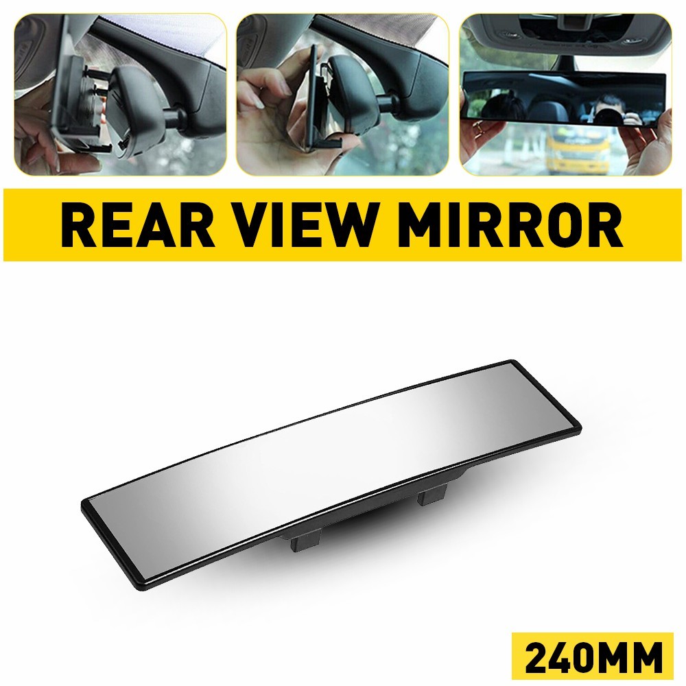 240mm Interior Rear View Mirror Clear Convex Universal Fit Most Car Truck SUV US