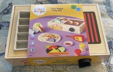 Gigglescape Taco Night Play Set Pretend Play Food Toy for Kids Wood  New