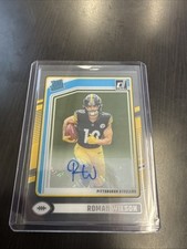 2024 Clearly Donruss Roman Wilson RC Rated Rookie Auto Steelers
