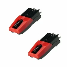 2Pcs Turntable Phono Ceramic Cartridge+Stylus Needle Kit for Record Player b