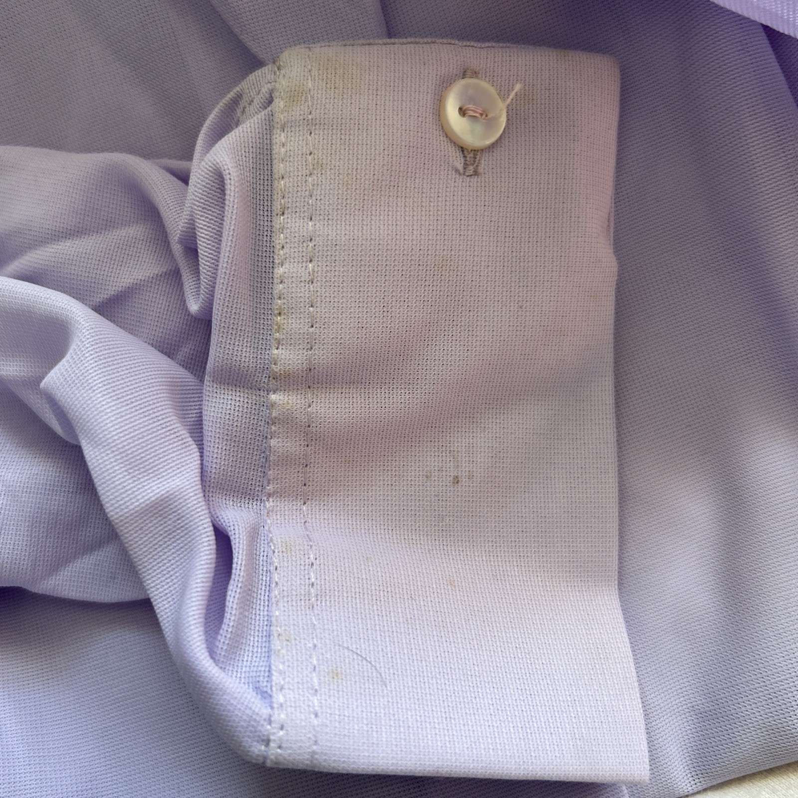 Vintage Jo Blake Bri Nylon Lilac Long Sleeve Shirt NEW 14.5" Collar 7